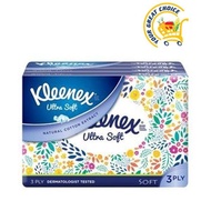 Kleenex Softpack Ultra Soft Facial Tissue Floral 50 Sheets