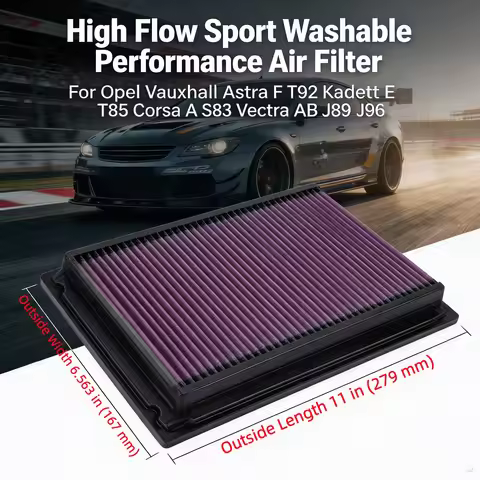 For Vauxhall Opel Astra F MK2 G MK3 Nova Corsa A 1.5L 1.7L Diesel 1987-1994 High Flow Sport Washable