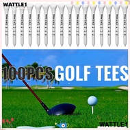 WTTLE 100pcs White Striped Golf Tee, Digital Scale Wooden Golf Wood Tees, Golf Training Aids 69/83mm