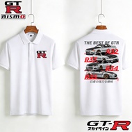 Racing Polo Shirts - Baju Racing Nismo GTR Nissan GTR R35 R32 R34 GTR Nismo Percetakan Polo Unisex C