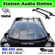 TAKA MD-450 Car Roof Box [Explorer Series] [XL Size] Glossy Black Cargo ROOFBOX