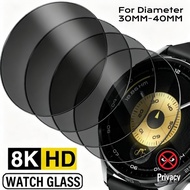 1-3Pcs Privacy Tempered Glass Film For Diameter 33mm 33.5mm 34.5mm 36mm 36.5mm 37mm 37.5mm 31mm 31.5