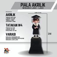 Piala Akrilik Wisuda Sekolah SD TK PAUD Anak Plakat Tropi Hadiah