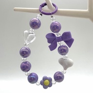 Liontin portabel bergaya hewan peliharaan lucu INS tali ponsel + gelang manik-manik indah liontin un