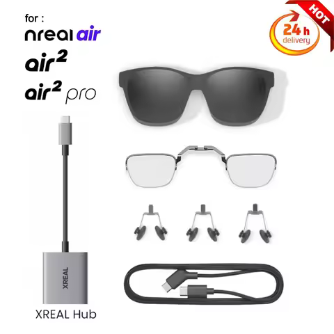 XREAL Hub,Nose Pad,Eyeglasses Hood,Hood Myopia Frame,Data Cable for XREAL One / XREAL Air 2 / XREAL 