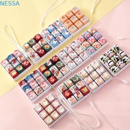 NESSA 9-Key Keyboard Pendant, 9-Key Creative Keycap Fidget Keychain, Keyboard Button Clicker Cartoon