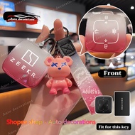 ZEEKR 7X car key cover ZEEKR 001/009/007/X NFC key case keychain Zeekr key holder Gradient key sleev