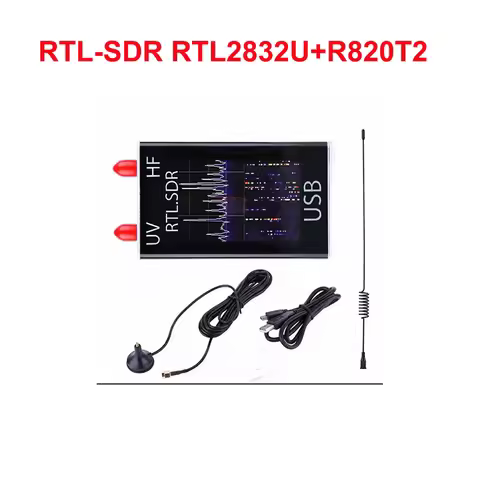 Radio Receiver 100KHz-1.7GHz Full-Band Software Radio USB RTL2832U+R820T U/V Antenna HF FM AM RTL-SD