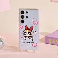 飛天小女警愛心光彩晶石透明防摔SAMSUNG繩掛手機殼