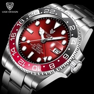 Lige / Lige deep waterproof watch men's business leisure watch GMT clock