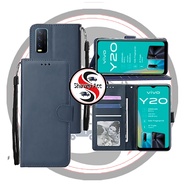 Case Untuk  VIVO Y20/Y20s/Y12S  Soft Case Wallet  Case Flip Cover Leather Premium Sarung Buku HP