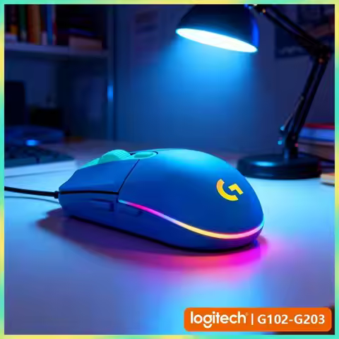 Logitech G102 Prodigy Mouse 6 Customizable Buttons Lightweight Build RGB Backlit for Pro Amateur Gam
