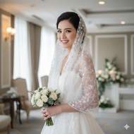 GLITTER PEARL ROOT BRUCADE SHAWL BRIDE'S KHIMAR/ WHITE SHAWL/ BEAUTIFUL ACCESSORIES