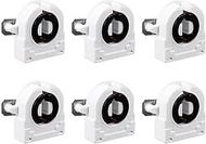 QUARKZMAN Pack of 6 2A T8 LED Tube Sockets Non-Bridged Single Head Fluorescent Lamp Holder G13 Socke
