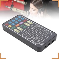 MYTHIS I9 Voice Changer Set, 8 Voice 16 Modes Recording Mini Sound Card, Multi-functional LED Lights