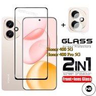 NE Honor 400 400Pro 5G 2 in 1 Screen Protector+ Lens Protector Full Cover Full Glue Honor 400 Pro Ho