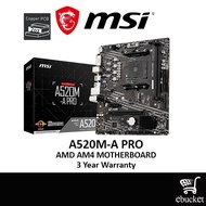 MSI A520M-A PRO AMD AM4 M-ATX MOTHERBAORD Combo Deal RYZEN 3200G/4600G/5500/5600/5600G/5600X/5700X/5