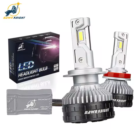 DAWN KNIGHT K9C H11 H7 H4 Very Powerful Front LED Car Lamp 6000K 4300K Efficient Cooling System H1 H