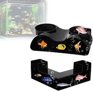 RANJIMA Aquarium Underground Tunnel, 2 Sizes Fish Tunnel 17.6/12.5cm Plastic Shrimp Hide Hiding Cave
