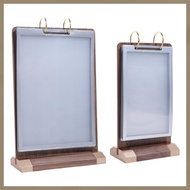 MXFASHION Ads Display Stand, Wooden Holder Loose leaf Menu Card Holder, Multipurpose Aon-slip Label 