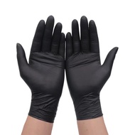 [Week Deal] 10/20pcs Disposable Gloves Waterproof Black Latex Nitrile Gloves for Household Kitchen L