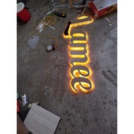 Processing and cutting aluminum mica letters, box letters, light letters, led lights, embossed lette