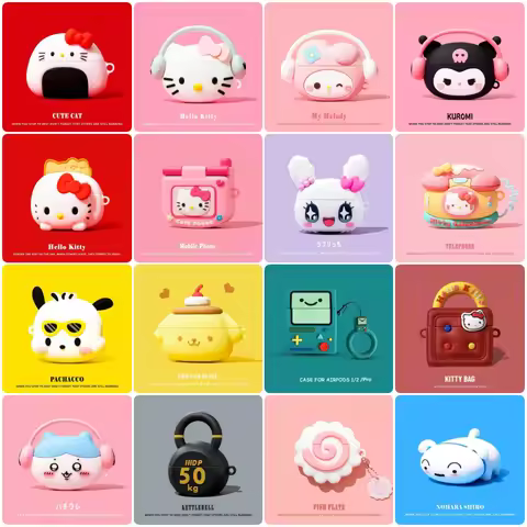 For Airpods Pro 3 Case 2025,Hello Kitty 3D Cartoon Shcokproof Earphone Silicone Cover For Airpods Pr