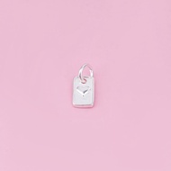 S925 Bạc Nguyên Chất Mặt Dây Chuyền Hình Trái Tim Hai Mặt Ngọt Ngào Vật Liệu Hạt Vòng Tay Vòng Cổ Mặ