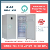 Farfalla Frost Free Dual Function Upright Freezer (119L), FUF-119NF