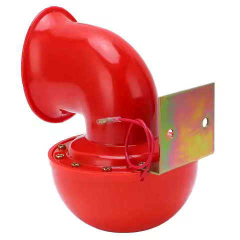 Car Horn 150db Red Air Horn Electric Bull Horn Cow Sound Metal Horn for Truck Train Boat Motorcycle 