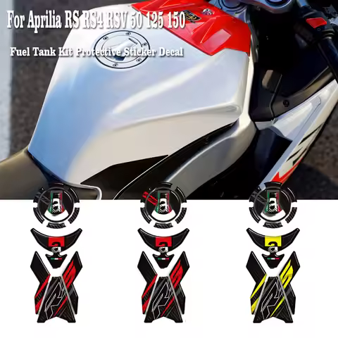 Tank Pad Bike Cap Grips Gas Fuel Kit Knee Stickers Decals Protection For Aprilia RS RS4 RSV 50 125 1