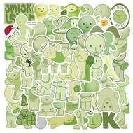 Cute Stickers Waterproof Stickers Aesthetic 5X54Pcs SMISKI Decals Cartoon Green Doll Toys Decorative