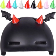 [Featured] 1PCS Car Motorcycle Helmet Devil Horns Plastic Resilient Silicone Suction Cup Decoration /Motocross Full Face Off Road Helmet Headwear Rubber Horn Decoration /Car  Headwear Sucker Styling Accessories