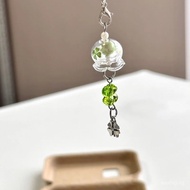 [Pendant][Wind Chimes Four-Leaf Clover]Girl Heart Handmade Lucky Four-Leaf Clover Beaded Goo Chain C