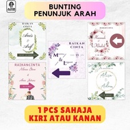 BUNTING PENUNJUK ARAH KAHWINMURAH 1X1 & 2x2