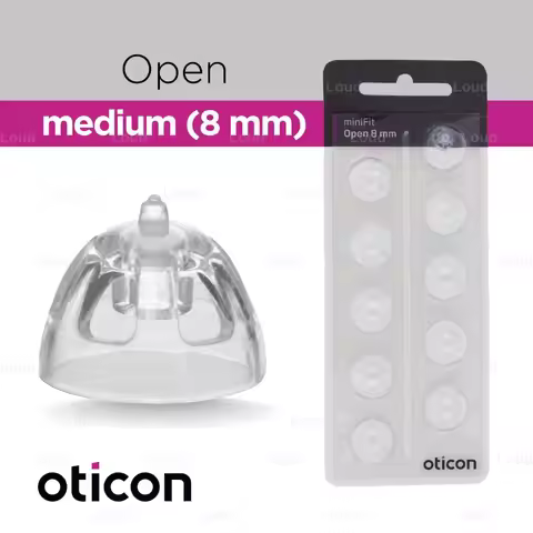 Hearing Aid Domes for Oticon hearing aid Replacements Oticon Minifit Open Domes 8mm/10 mm(Open 6mm/8