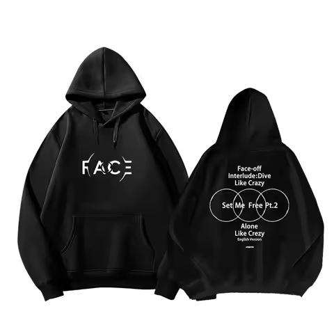Fashionable Hoodie Sweatshirt Album Solo Text Design Bulletproof Boys Jimin Thickened Long Sleeve Co