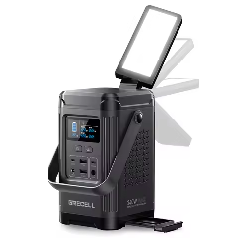 240W Portable Power Station 153.6WH Solar Generator LiFePO4 Battery Dual Way 100W PD Power Bank LED 