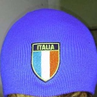 (순_순)Puma足球國家隊系列~ 藍色義大利刺繡毛帽針織帽