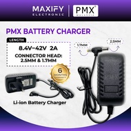PMX Battery Charger 3 Pin UK Plug Li-ion Battery Charger AC DC Power Adaptor