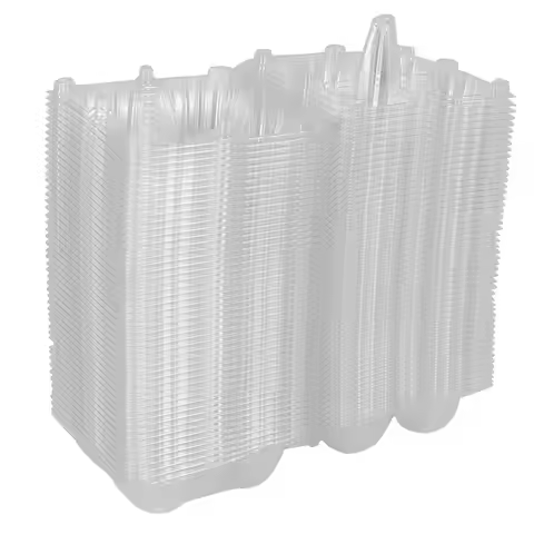 50Pcs Plastic Egg Cartons Bulk Clear Chicken Egg Tray Holder for Family Pasture Chicken Farm Busines