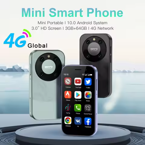 2024 New SERVO KING9000 4G LTE Cellular Mini Smartphone 16G/64G Android 10.0 2000mAh 3.0'' Display S