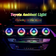 Toyota Aromatherapy Pickup Lamp Music Rhythm Light Car Mounted Seven Color Ambient Light Air Purifier Car Modification Accessories for Veloz Raize Vios Avanza Innova Fortuner