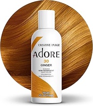Adore Semi Permanent Hair Color - Vegan and Cruelty-Free Hair Dye - 4 Fl Oz - 030 Ginger (Pack of 1)