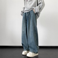 Men Men Jeans Autumn Winter Street Wear Japanese Wide-Leg Casual Harajuku Style Jeans Loose Youth Al