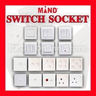 Mind Switch Socket 13A 15A 1G1W 2G1W 3G1W 4G1W 5G1W HEATER AIRCOND TELEPHONE BELL ASTRO NEON PLUG OU