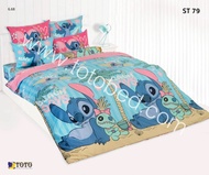 TOTO 🔻 ชุดประหยัด 🔻 ชุดผ้าปูที่นอน + ผ้าห่มนวมเอนกประสงค์ 3.5/5/6 ฟุต ลายลีโล แอนด์ สติช Lilo and St