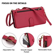 Fashion Casing For Samsung Galaxy S24 Plus Ultra FE Card slot Zipper Wallet style flip cover PU leat