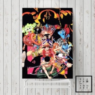 Premium Poster - One Piece Strawhat Pirates - Borderless Frame 42x60cm