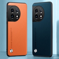 For OnePlus 11 11R 5G Fashion Luxury PU Soft Leather Back Cover Shockproof Case